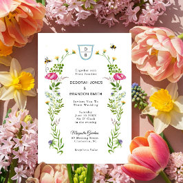 Flores da primavera Convite para Casamento