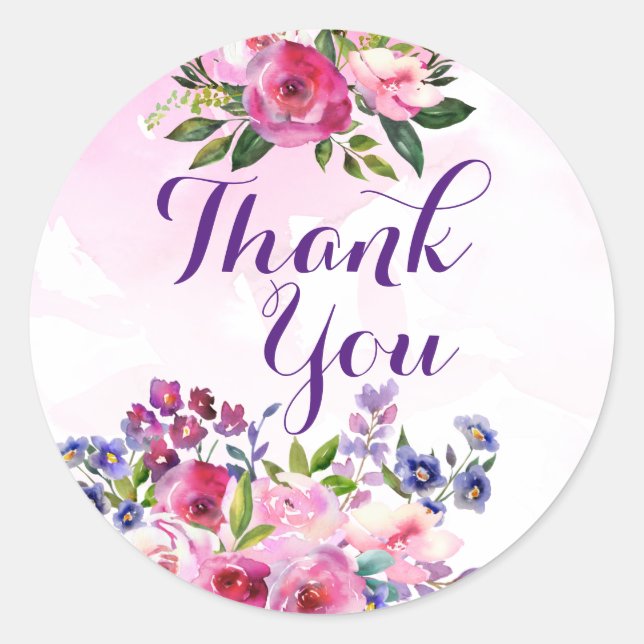 Flores de Agradecimento Adesivos (Frente)