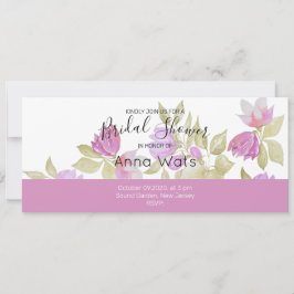 Flores de Água Violeta Rosa Pintadas à Mão