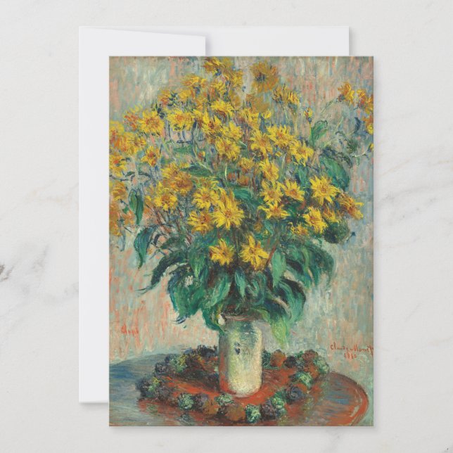 Flores de Alcachofra de Jerusalém por Claude Monet (Frente)