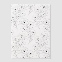 Flores de Anêmona em Papel Vegetal para Convites