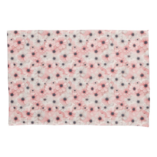 Flores de Anêmona Rosa Suave e Branca (Frente)