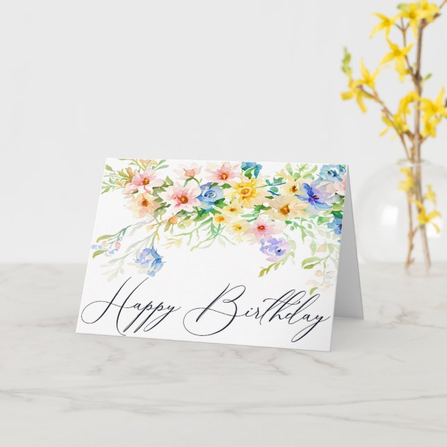 Flores de Aniversário Cartão de Aniversário (Flor Amarela)