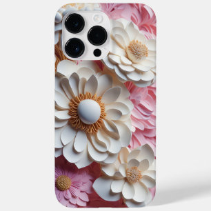 FLORES DE APARÊNCIA 3D DE PINK E BRANCO PAPEL