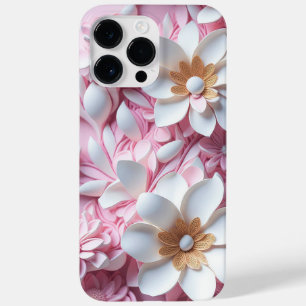 FLORES DE APARÊNCIA 3D DE PINK E BRANCO PAPEL