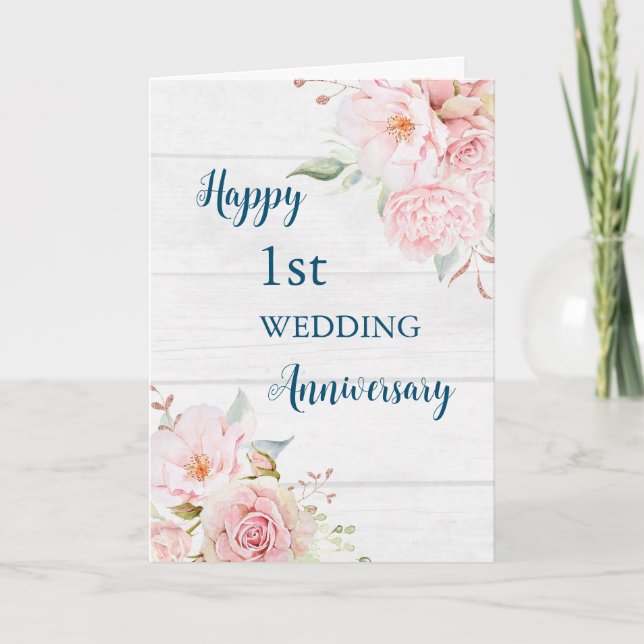 Flores de Aquarela 1rua Cartão de Aniversário de C (Frente)