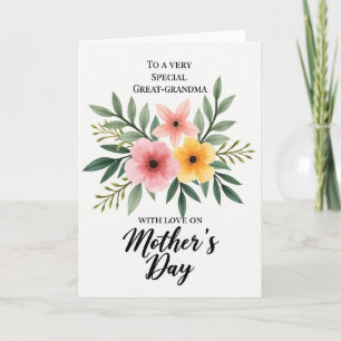 Flores de Aquarela Cartão para Mães