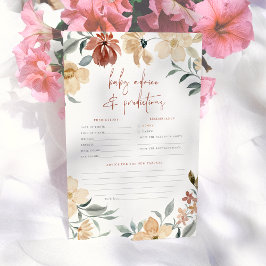 Flores de Aquarela Previsão de Bebês e Jogo de Con