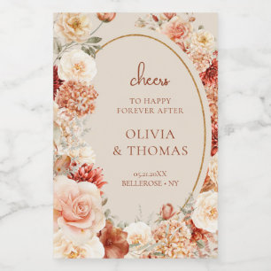 Flores de aquarela quítica caem cores de cobre blu