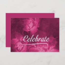 Flores de Aquarela Rosa Magenta da Placa RSVP