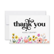 Flores de Aquarela Tipografia Agradecimento Plano