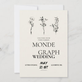 Flores de Arte de Convites para Casamento