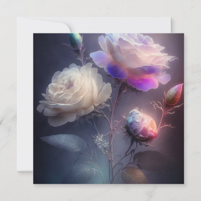 Flores de Brilho Iridescentes Vintage (Frente)