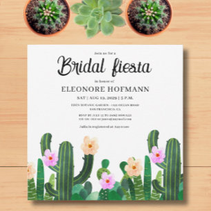 Flores de Cactos - Convite para a Fiesta de Bridal