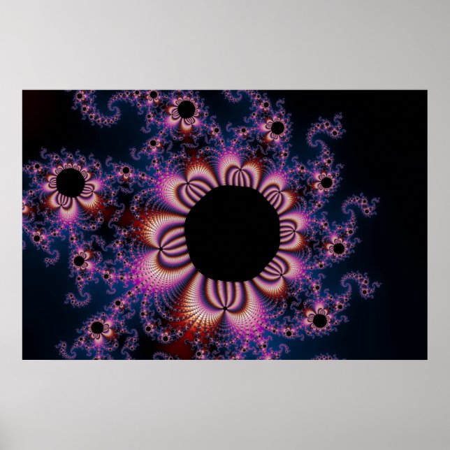 Flores de Cactus - Poster Fractal (Frente)