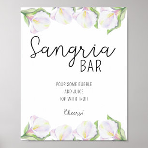 Flores de Calla - poster de bar de Sangria