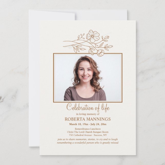 Flores de Campo Celebração de Foto do Convite à Vi (Frente)