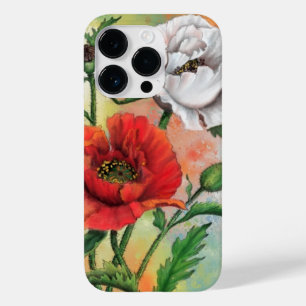 Flores de capas de iphone brancas-brancas vermelha