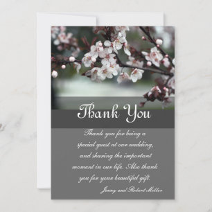 Flores de cartões de agradecimentos