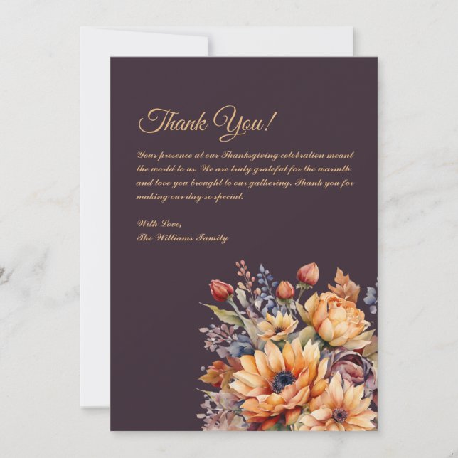 Flores De cartões de agradecimentos De Cobra De Aq (Frente)