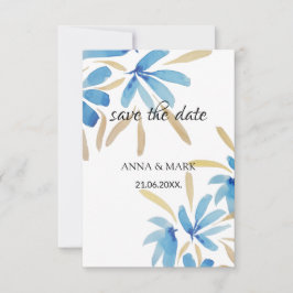 Flores De Cor De Água Azul E Dourada