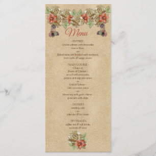 Flores de couro no menu Cream Suede