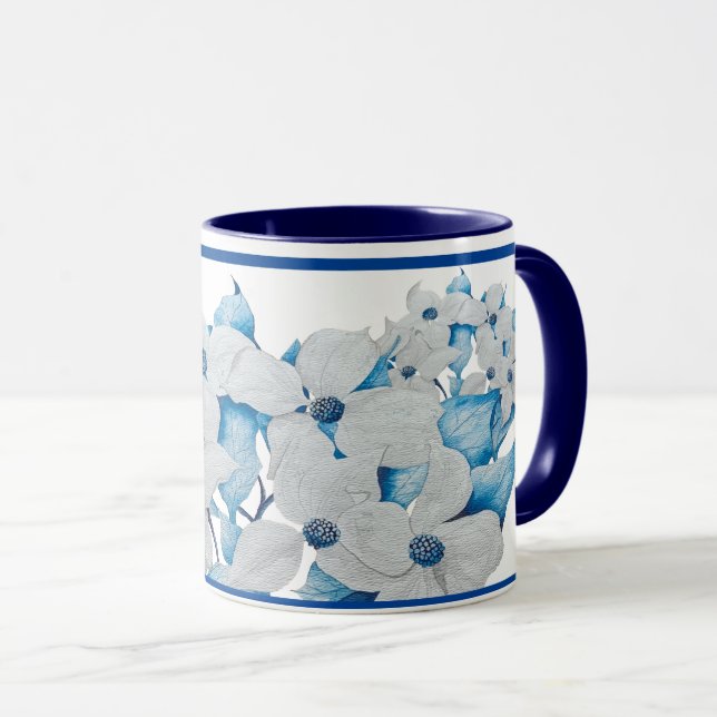 Flores de Dogwood numa caneca Combo - (2) (Frente Esquerda)