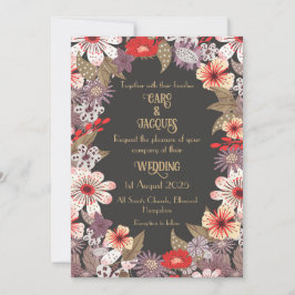 Flores de Fantasia - Convite de casamento