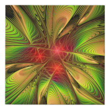 Flores de fantasia fractal macias e ternas