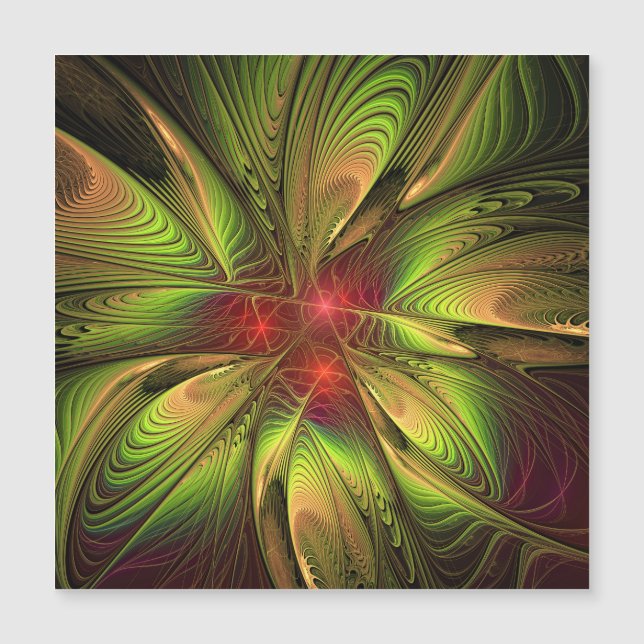 Flores de fantasia fractal suaves e tenra (Frente)