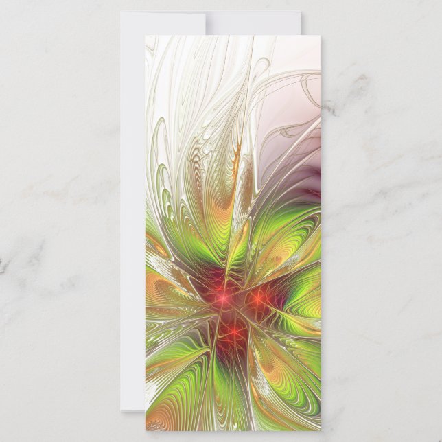 Flores de fantasia fractal suaves e tenra (Frente)