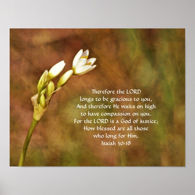 Flores de Fé Isaiah 30:8 Art Poster (Frente)