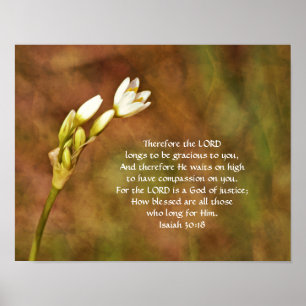 Flores de Fé Isaiah 30:8 Poster de Arte