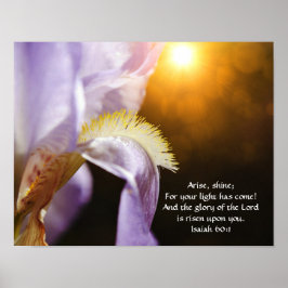 Flores de Fé Isaiah 60:1 Poster de Arte