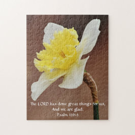 Flores de Fé Psalm Daffodil Quebra-cabeça