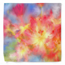 Flores De Fogos De Artifício Tie Dye Bandana