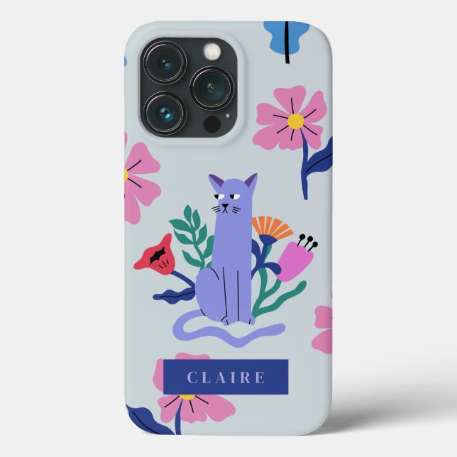Flores de Gato e Matisse Azul Personalizáveis Russ (Verso)