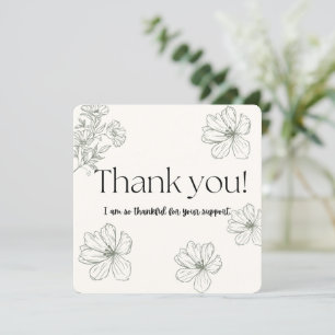 Flores de Gratidão - Cartão Minimalista de Agradec