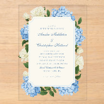 Flores de Hortênsia Azul e Jardim de Rosas Brancas