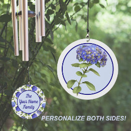 Flores de Hydrangea Azul Personalizadas
