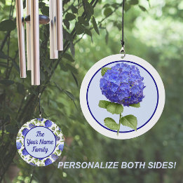 Flores de Hydrangea Azul Personalizadas