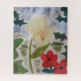 Flores de inverno e Quebra-cabeça Holly Jigsee