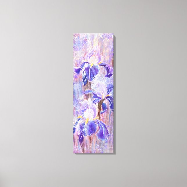 Flores de Íris Azul Roxo Impressão em Tela - Pintu (Frente)