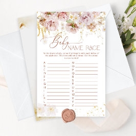 Flores de jardim de boho Jogo de raça do nome do b