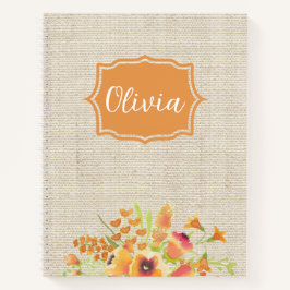 Flores de Laranja Aquarela Personalizadas em Burla