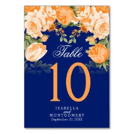 Flores De Laranja Botânica | Cartões de Mesa