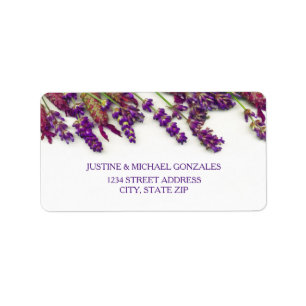 Flores de Lavanda - Etiquetas de endereço