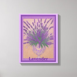 Flores De lavanda Na Canvas De Esticamento De Arte