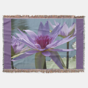 Flores De Lotus Roxos Fecham O Cobertor De Ponta