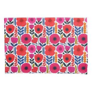 Flores de Mola Vermelha e Rosa Quente Flores de Ág